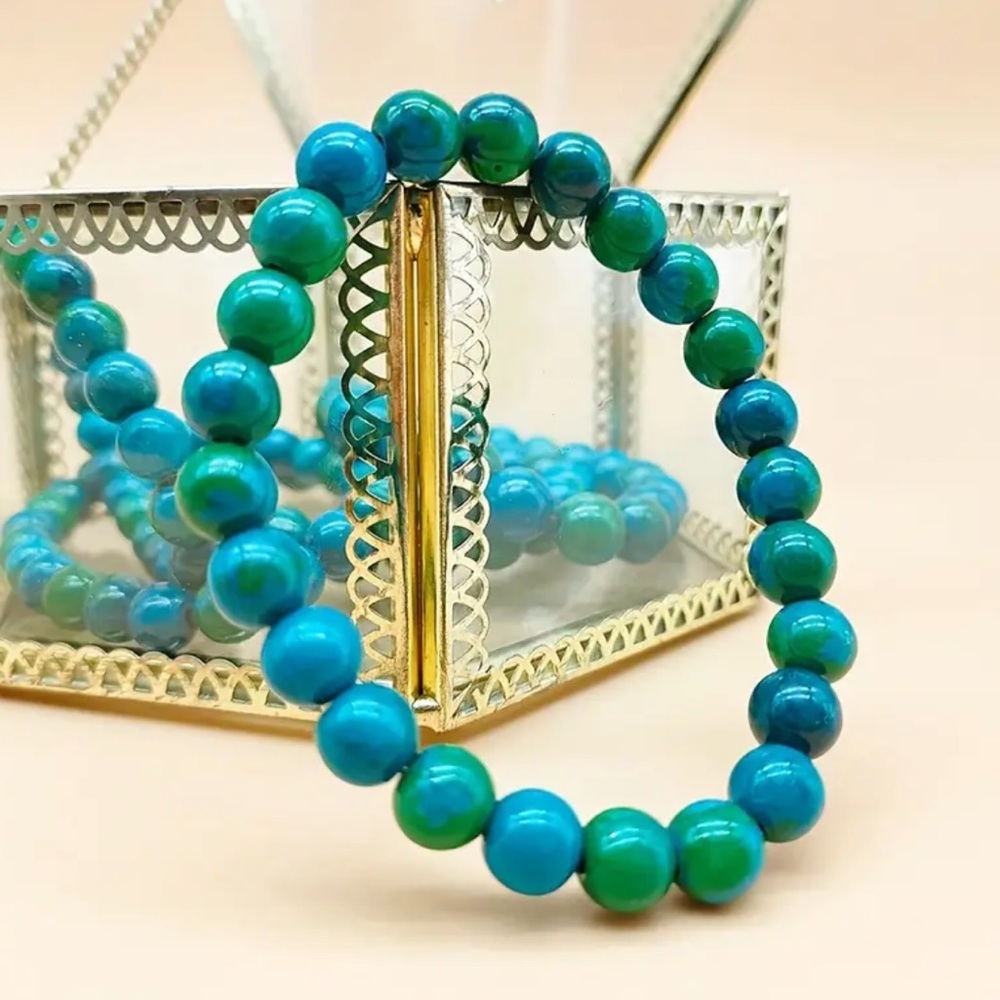 🆕New Chrysocolla 8mm Healing Gemstone Bracelet